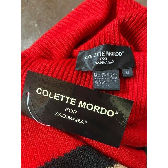 Colette Mordo For Sadimara Womens Pullover Sweater Multicolor Color Block M New - Picture 12 of 12